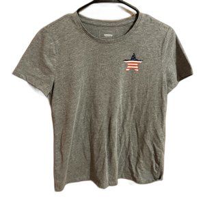Patriotic American Flag Heart T-Shirt - Graphic Tee - Women’s Size Small‎
